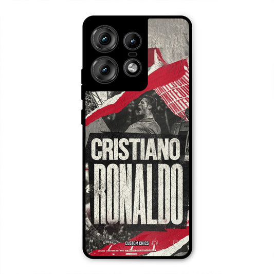 Black Paper Art Ronaldo Motorola Edge 50 Pro Mobile Back Cover - Sports PrintShield Case