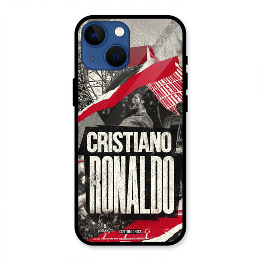 Black Paper Art Ronaldo iPhone 13 Mini Mobile Back Cover - Sports PrintShield Case