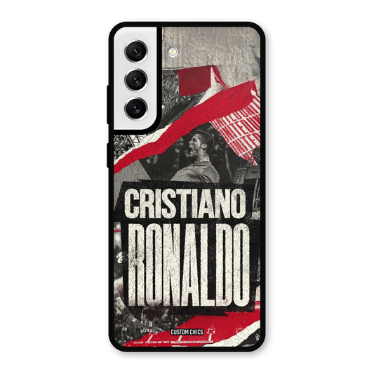 Black Paper Art Ronaldo Samsung Galaxy S21 FE 5G Mobile Back Cover - Sports PrintShield Case