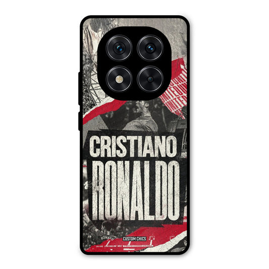 Black Paper Art Ronaldo Redmi Note 14 Pro Mobile Back Cover - Sports PrintShield Case