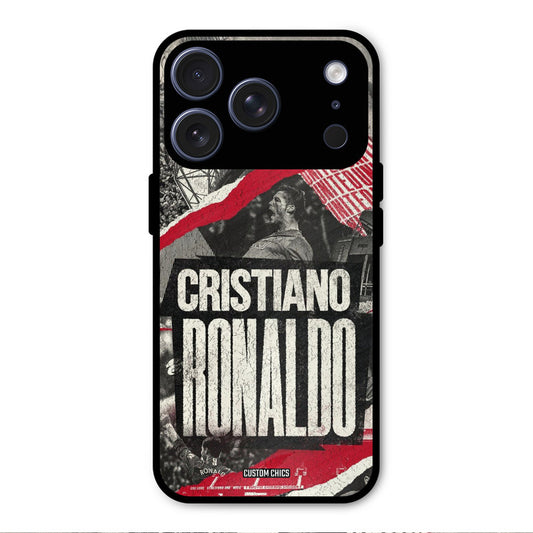 Black Paper Art Ronaldo iPhone 17 Pro Max Mobile Back Cover - Sports PrintShield Case