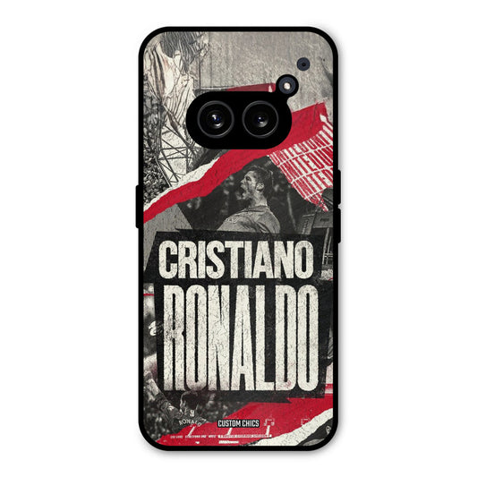 Black Paper Art Ronaldo Nothing Phone 2a Mobile Back Cover - Sports PrintShield Case