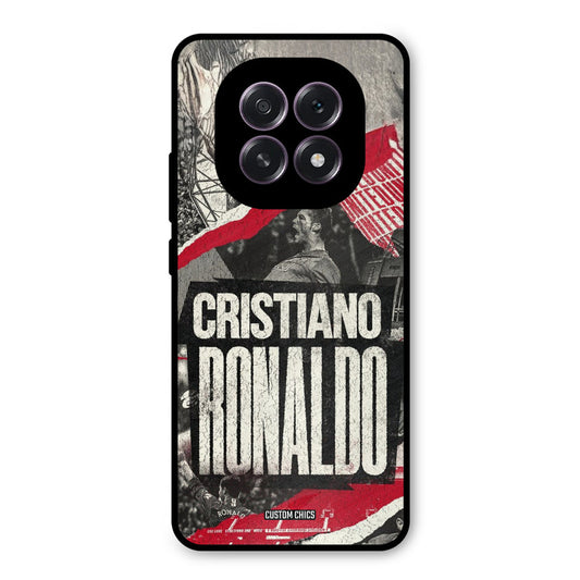 Black Paper Art Ronaldo Oppo F29 Mobile Back Cover - Sports PrintShield Case