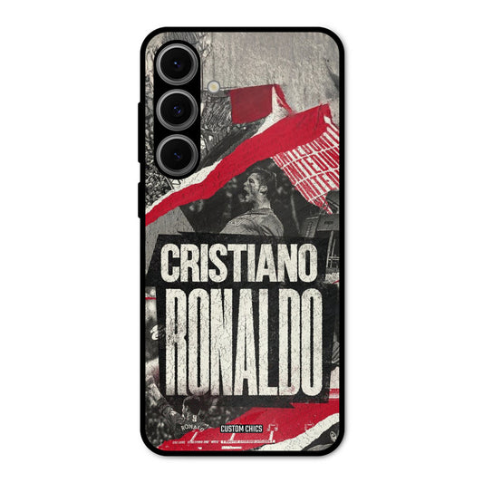 Black Paper Art Ronaldo Samsung Galaxy S24 Mobile Back Cover - Sports PrintShield Case