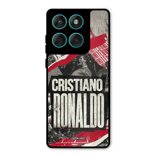 Black Paper Art Ronaldo Motorola Edge 60 Mobile Back Cover - Sports PrintShield Case