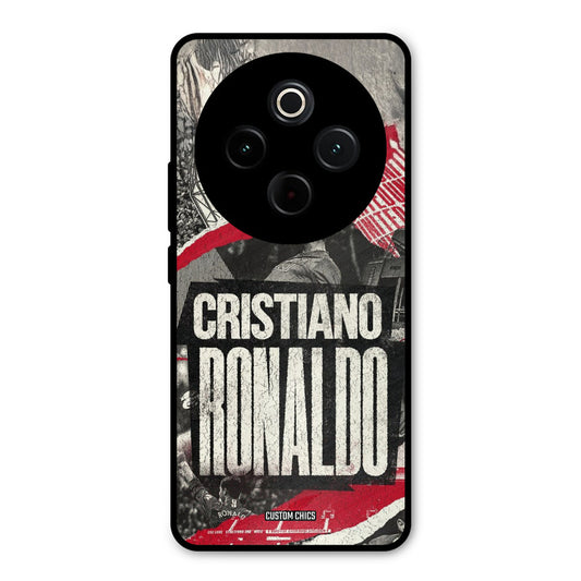 Black Paper Art Ronaldo Vivo T4 Mobile Back Cover - Sports PrintShield Case