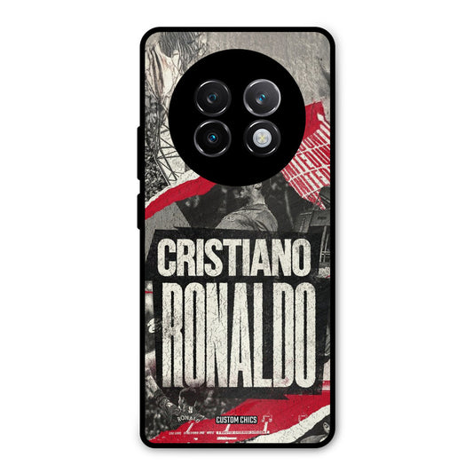 Black Paper Art Ronaldo Realme 13 Plus Mobile Back Cover - Sports PrintShield Case