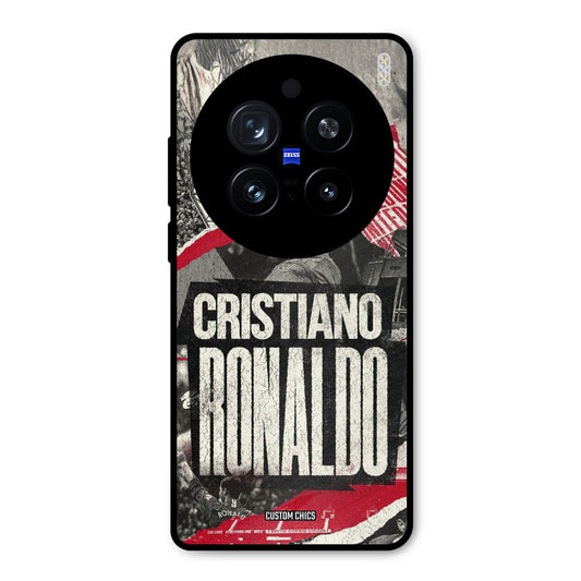 Black Paper Art Ronaldo Vivo X200 Pro Mobile Back Cover - Sports PrintShield Case
