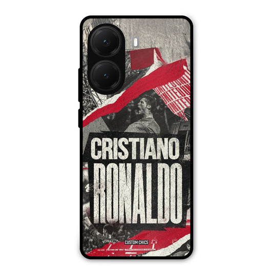 Black Paper Art Ronaldo Poco X7 Pro Mobile Back Cover - Sports PrintShield Case