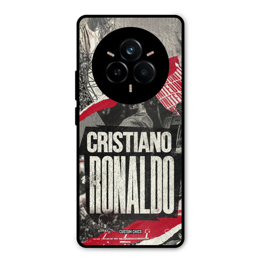 Black Paper Art Ronaldo Realme 14 Pro Plus Mobile Back Cover - Sports PrintShield Case