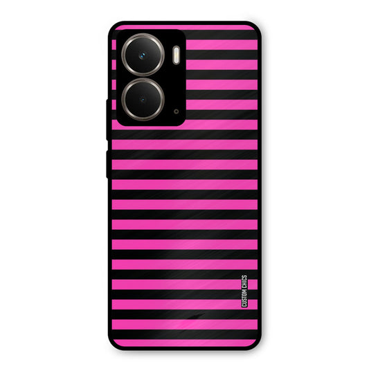 Black Pink Stripes Realme P3 Mobile Back Cover - Aesthetic PrintShield Case