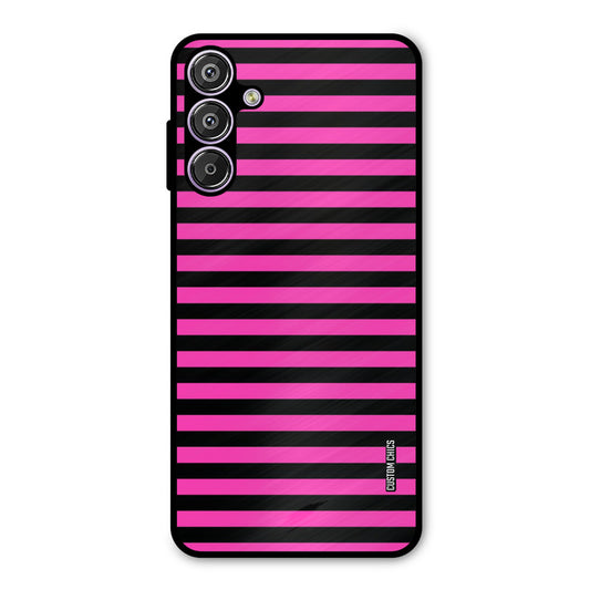 Black Pink Stripes Samsung Galaxy M15 Mobile Back Cover - Aesthetic PrintShield Case