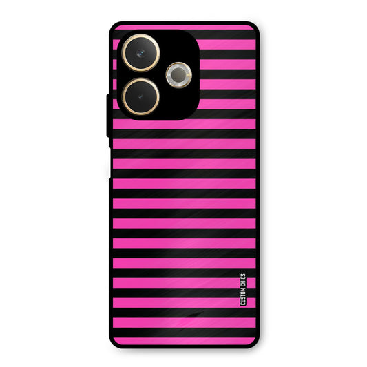 Black Pink Stripes Oppo A5 Pro Mobile Back Cover - Aesthetic PrintShield Case