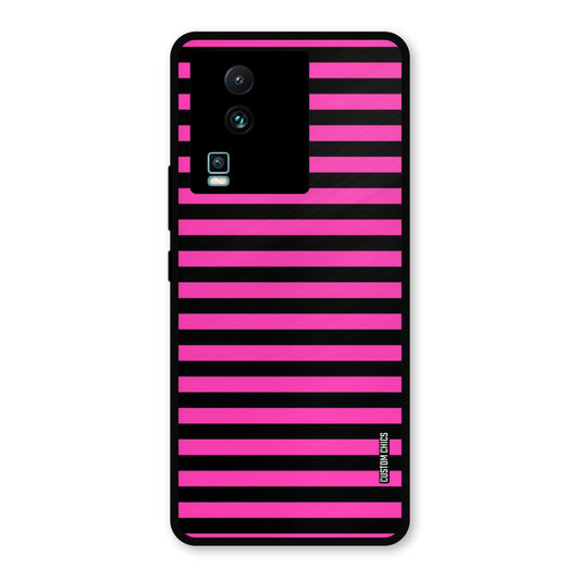 Black Pink Stripes IQOO Neo 7 Mobile Back Cover - Aesthetic PrintShield Case