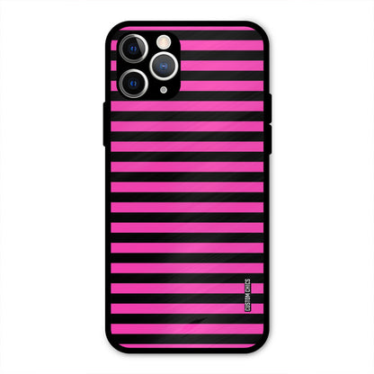 Black Pink Stripes IPhone 11 Pro Max Mobile Back Cover - Aesthetic PrintShield Case