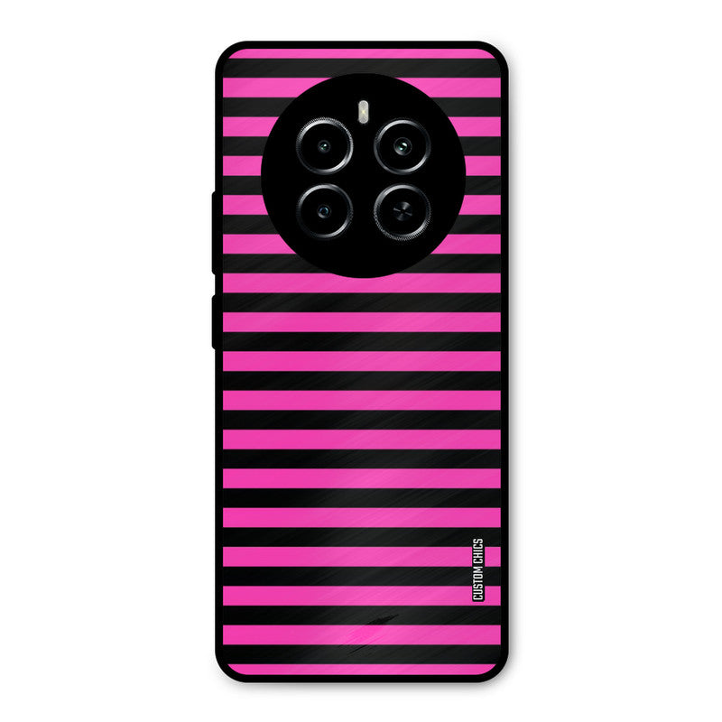 Black Pink Stripes Realme P1 5G Mobile Back Cover - Aesthetic PrintShield Case