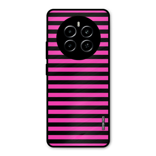 Black Pink Stripes Realme P1 5G Mobile Back Cover - Aesthetic PrintShield Case