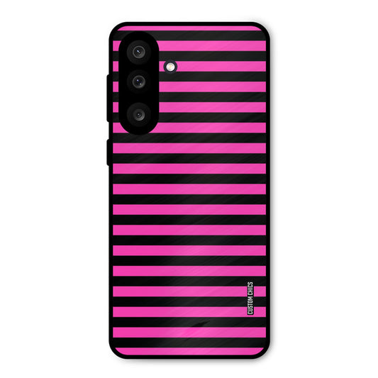 Black Pink Stripes Samsung Galaxy M56 Mobile Back Cover - Aesthetic PrintShield Case