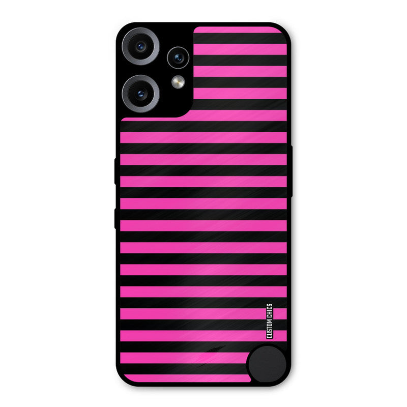 Black Pink Stripes Nothing CMF Phone 2 Pro Mobile Back Cover - Aesthetic PrintShield Case