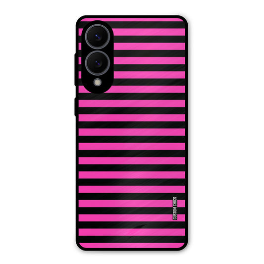Black Pink Stripes Samsung Galaxy S25 Edge Mobile Back Cover - Aesthetic PrintShield Case