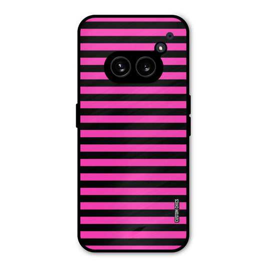 Black Pink Stripes Nothing Phone 2a Mobile Back Cover - Aesthetic PrintShield Case