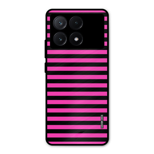 Black Pink Stripes Poco X6 Pro Mobile Back Cover - Aesthetic PrintShield Case