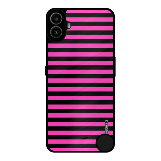 Black Pink Stripes Nothing CMF Phone 1 Mobile Back Cover - Aesthetic PrintShield Case