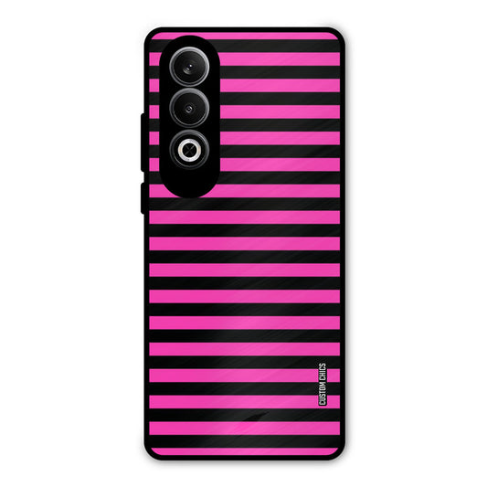 Black Pink Stripes OnePlus Nord CE4 Mobile Back Cover - Aesthetic PrintShield Case