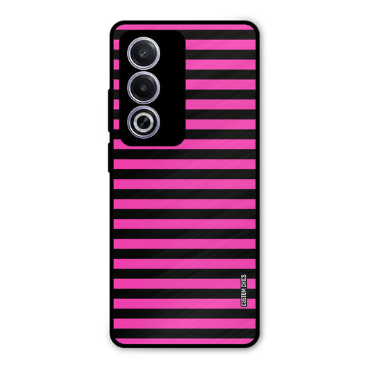 Black Pink Stripes Oppo A3 Pro Mobile Back Cover - Aesthetic PrintShield Case