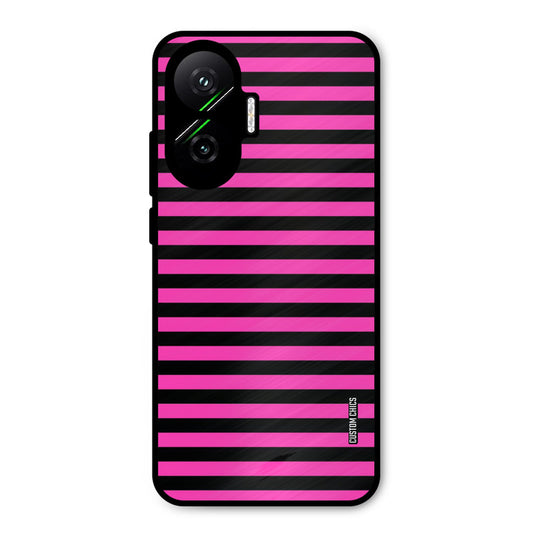 Black Pink Stripes Poco F7 5G Mobile Back Cover - Aesthetic PrintShield Case