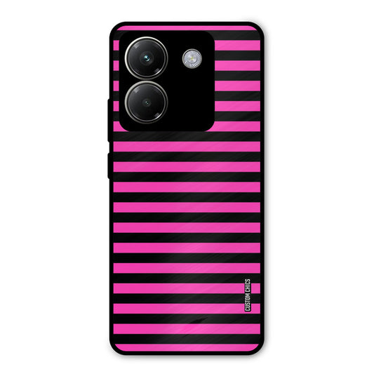 Black Pink Stripes Poco M7 Pro Mobile Back Cover - Aesthetic PrintShield Case