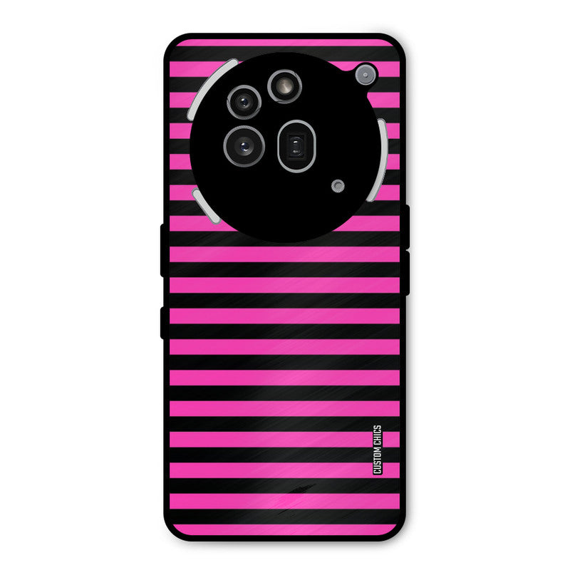 Black Pink Stripes Nothing Phone 3A Pro Mobile Back Cover - Aesthetic PrintShield Case