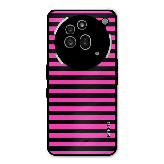 Black Pink Stripes Nothing Phone 3A Pro Mobile Back Cover - Aesthetic PrintShield Case