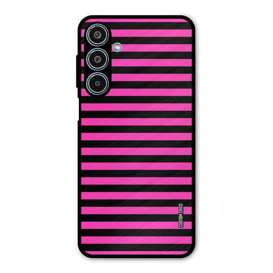 Black Pink Stripes Samsung Galaxy M35 5G Mobile Back Cover - Aesthetic PrintShield Case