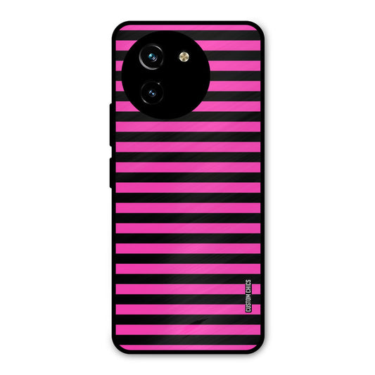 Black Pink Stripes Vivo Y200i Mobile Back Cover - Aesthetic PrintShield Case