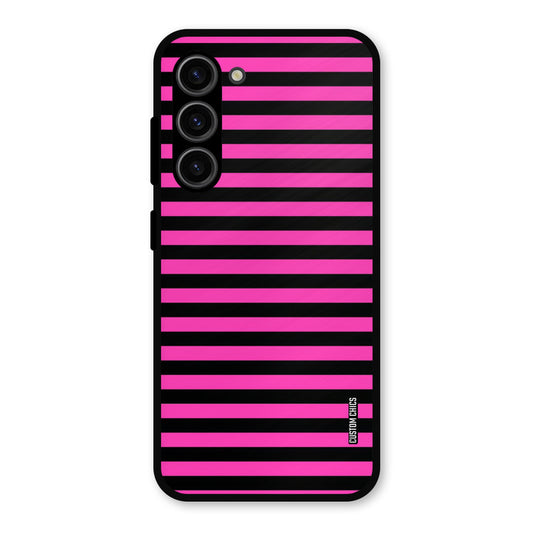 Black Pink Stripes Samsung Galaxy S23 Mobile Back Cover - Aesthetic PrintShield Case