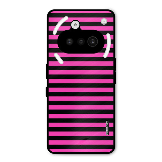 Black Pink Stripes Nothing Phone 3A Mobile Back Cover - Aesthetic PrintShield Case