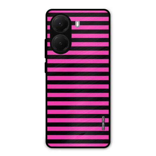 Black Pink Stripes Poco X7 Pro Mobile Back Cover - Aesthetic PrintShield Case