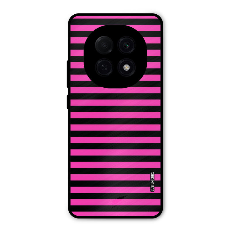 Black Pink Stripes Oppo F29 Pro Mobile Back Cover - Aesthetic PrintShield Case
