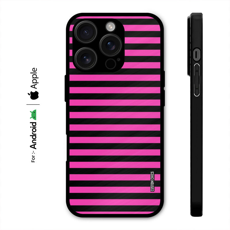 Black Pink Stripes Case – Premium PrintShield Mobile Cover