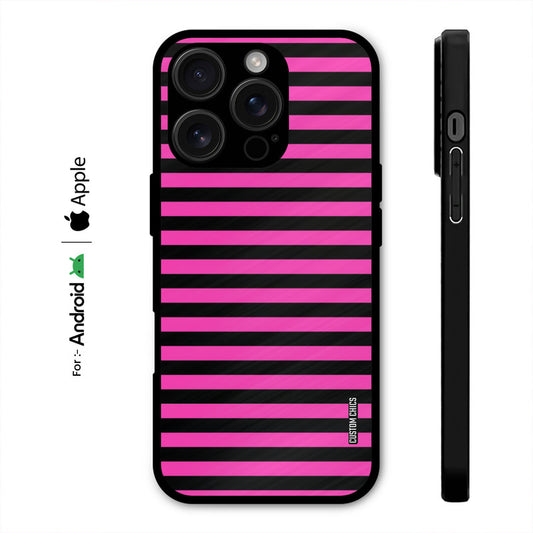 Black Pink Stripes Case – Premium PrintShield Mobile Cover