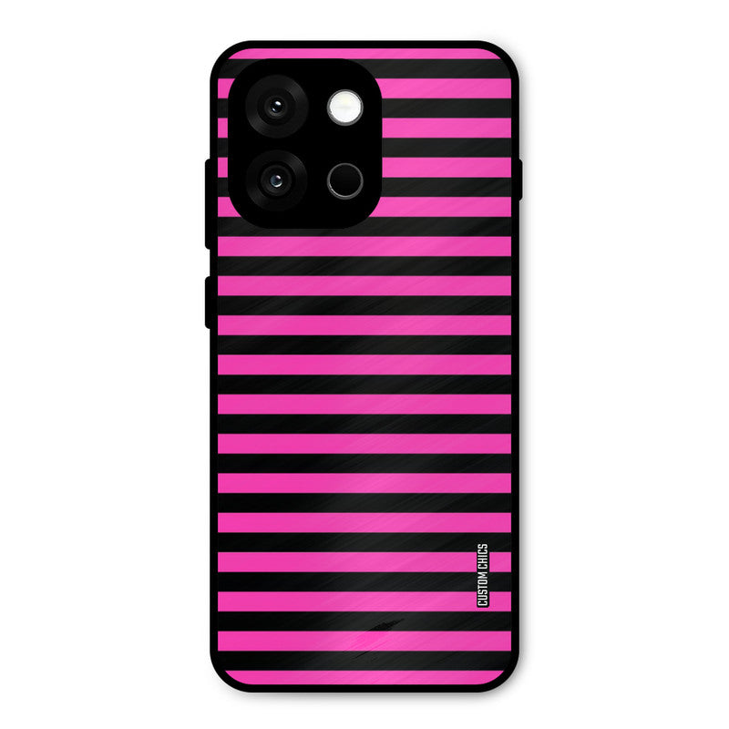 Black Pink Stripes Oneplus 13s Mobile Back Cover - Aesthetic PrintShield Case