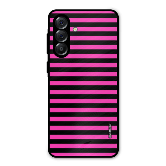 Black Pink Stripes Samsung Galaxy A56 5G Mobile Back Cover - Aesthetic PrintShield Case