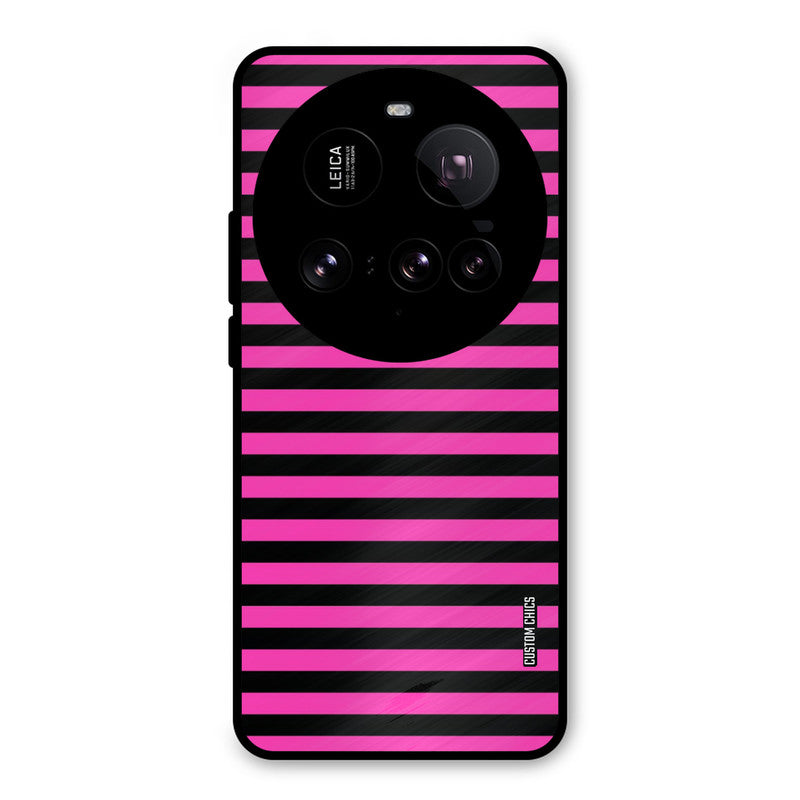 Black Pink Stripes Xiaomi Mi 15 Ultra Mobile Back Cover - Aesthetic PrintShield Case