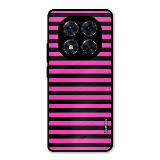 Black Pink Stripes Redmi Note 14 Pro Mobile Back Cover - Aesthetic PrintShield Case