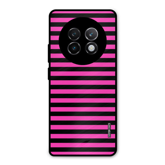Black Pink Stripes Realme 13 Plus Mobile Back Cover - Aesthetic PrintShield Case