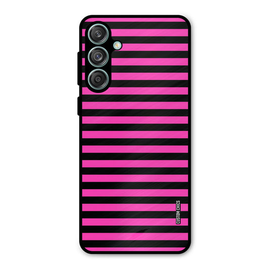 Black Pink Stripes Samsung Galaxy M55 5G Mobile Back Cover - Aesthetic PrintShield Case