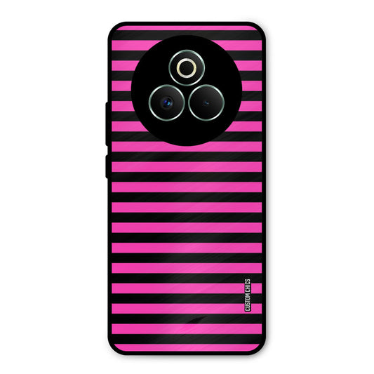 Black Pink Stripes Realme P3 Pro 5G Mobile Back Cover - Aesthetic PrintShield Case