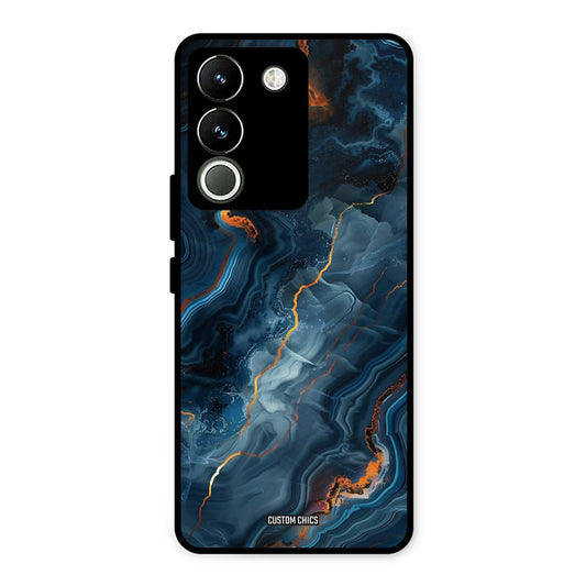 Blooming Blue Vivo Y200 Mobile Back Cover - Aesthetic PrintShield Case