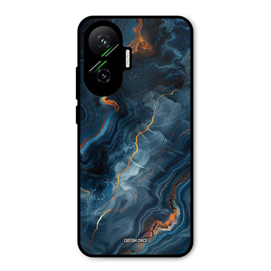 Blooming Blue Poco F7 5G Mobile Back Cover - Aesthetic PrintShield Case